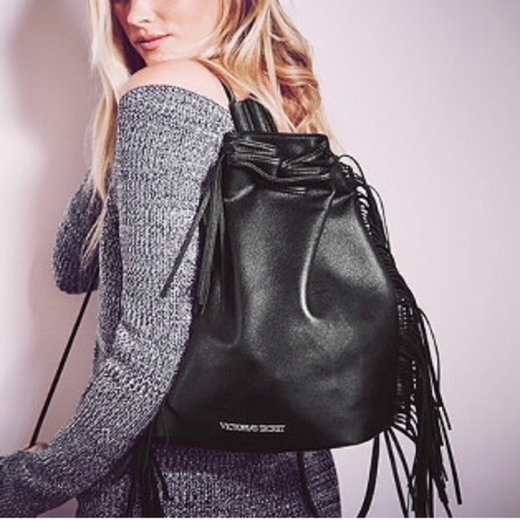 Victoria's Secret Handbags - NWOT black Victoria’s Secret backpack
